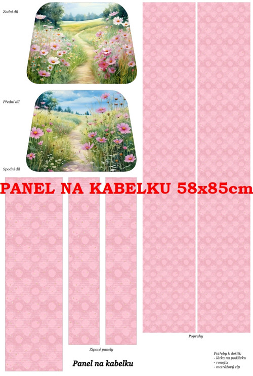 Panel na kabelku bavlna — foto 1