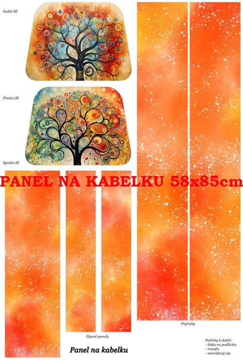 Panel na kabelku bavlna — foto 1