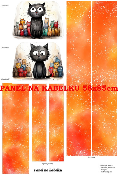 Panel na kabelku bavlna — foto 1