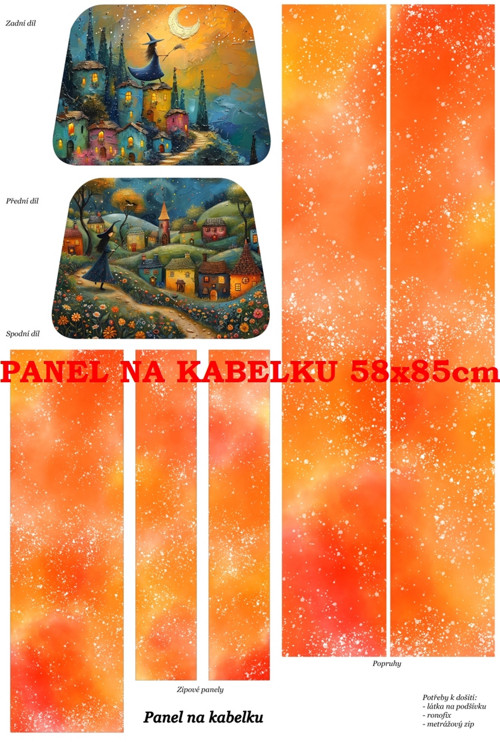 Panel na kabelku bavlna — foto 1