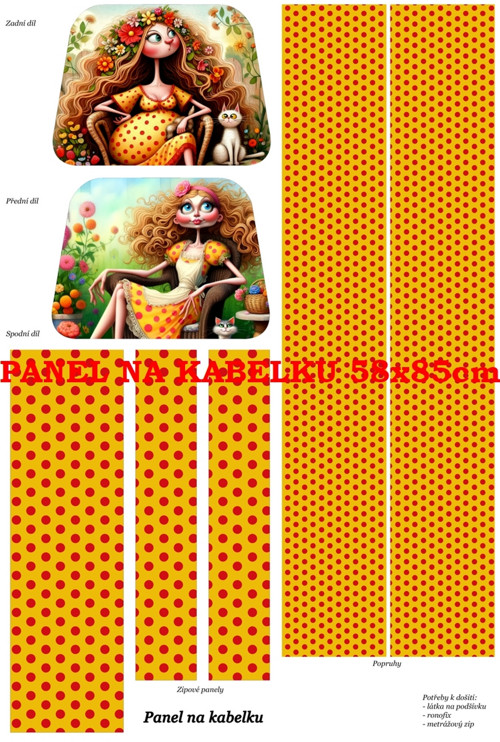 Panel na kabelku bavlna — foto 1