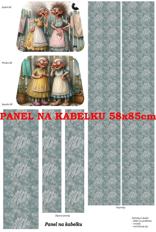 Panel na kabelku bavlna — foto 1