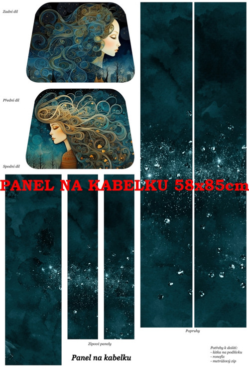 Panel na kabelku bavlna — foto 1