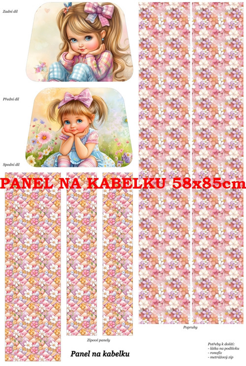 Panel na kabelku bavlna