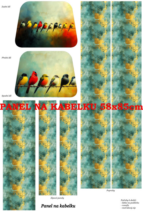 Panel na kabelku bavlna — foto 1