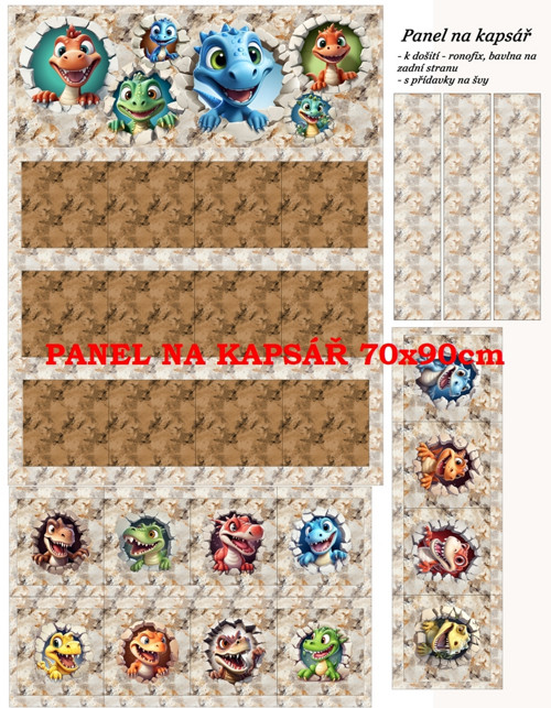 Panel na kapsář bavlna — foto 1