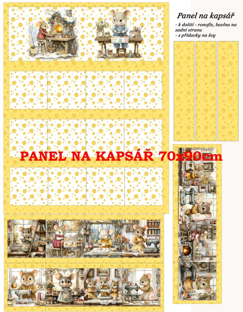 Panel na kapsář bavlna — foto 1