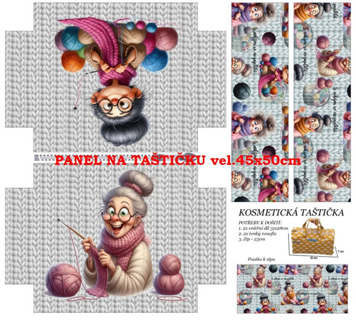 Panel na taštičku bavlna — foto 1
