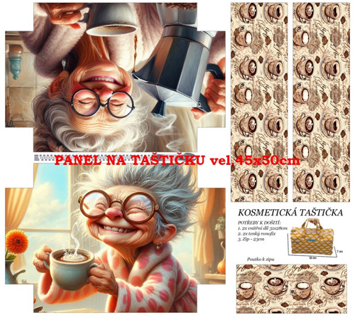 Panel na taštičku bavlna — foto 1
