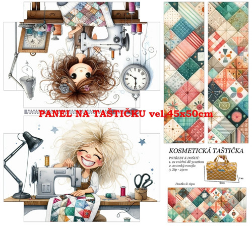 Panel na taštičku bavlna — foto 1