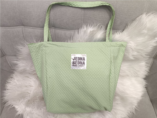 Shopper šusťáková taška - Světle zelená