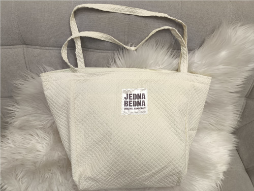 Shopper šusťáková taška - Pudrová — foto 1
