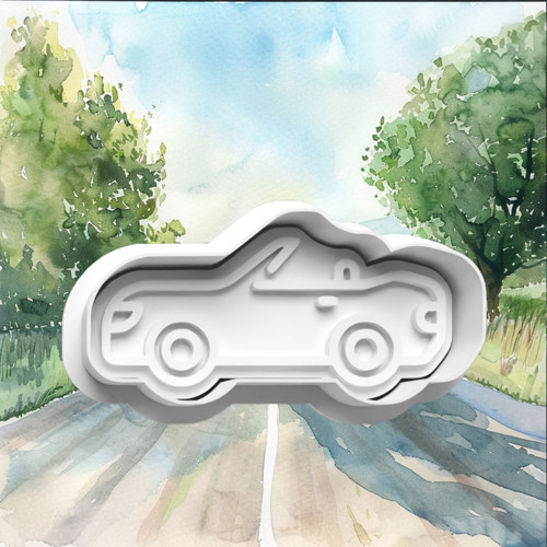 Dvoudílné vykrajovátko auto - kabriolet