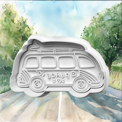 Dvoudílné vykrajovátko auto - peace Volkswagen Van