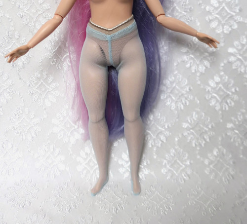 Barbie - baculka - punčocháče -sv. modré