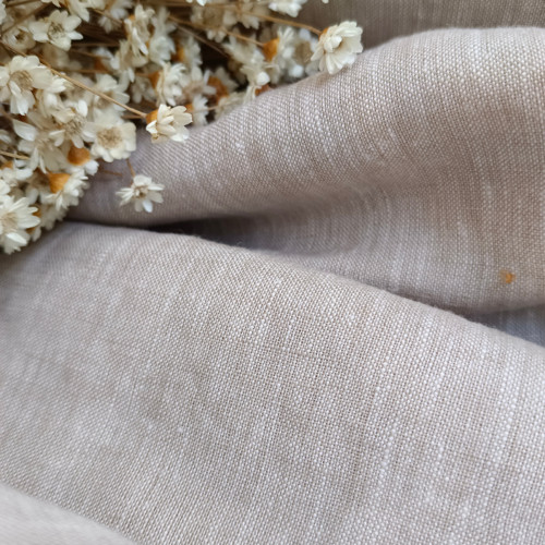100% len NATURAL MELANGE 165g/m2, šíře 250cm extra