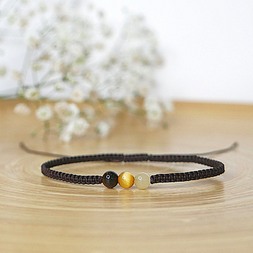 Shamballa náramek Lovely // tygří oko, kalcit