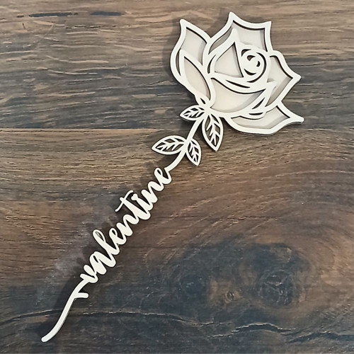 Dřevěná růže z lásky VALENTINE