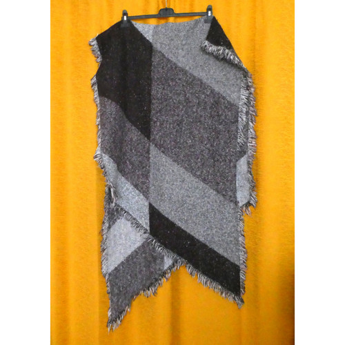Obří tlustá teplá šála s třásněmi, 225 cm x 65 cm