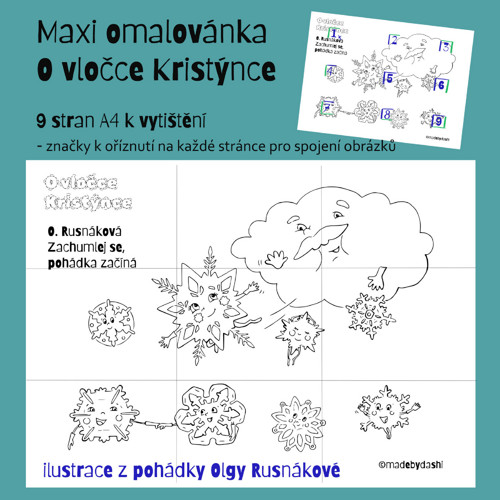 Zimní maxiomalovánka - O vločce Kristýnce