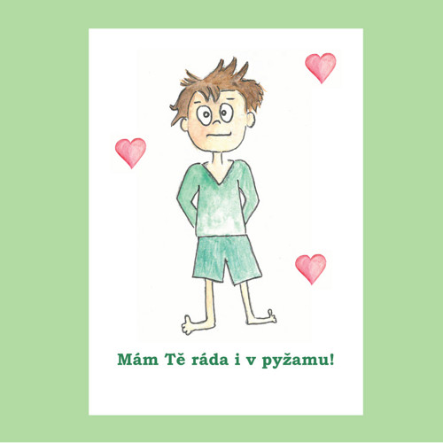 Valentýnka Mám Tě ráda i v pyžamu