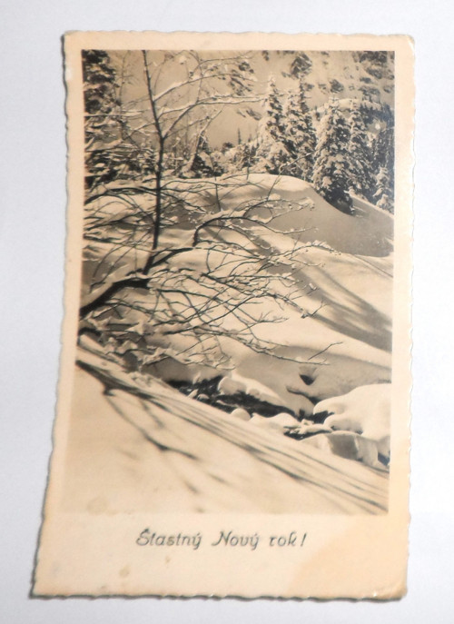 ČB vánoční POHLEDNICE, rok 1943