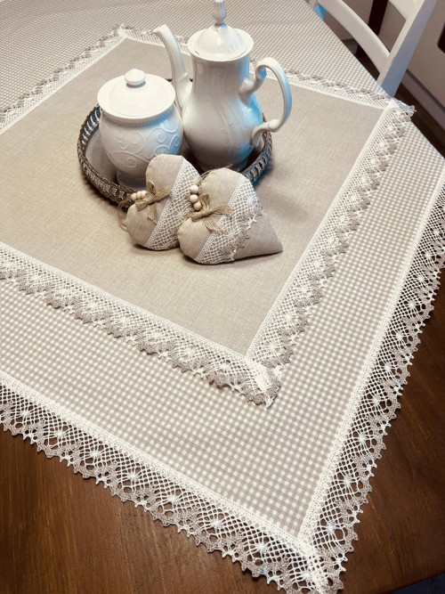 Ubrus natural - 45x45 - režný UNI
