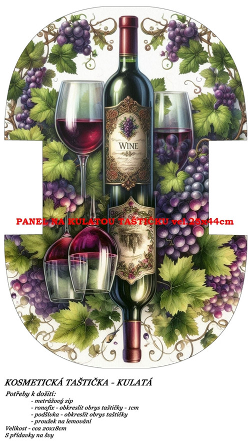 Panel na taštičku bavlna — foto 1