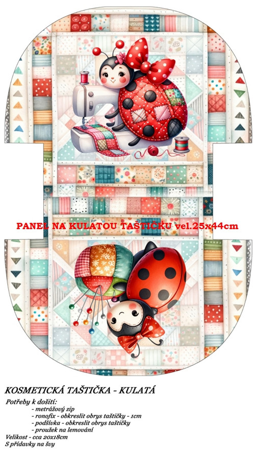 Panel na taštičku bavlna