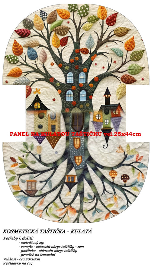 Panel na taštičku bavlna — foto 1