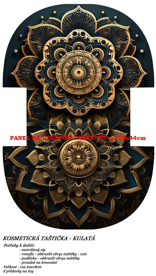 Panel na taštičku bavlna — foto 1