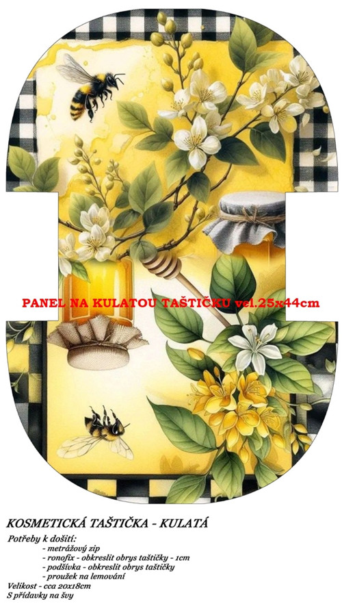 Panel na taštičku bavlna — foto 1
