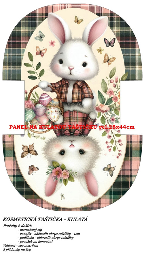 Panel na taštičku bavlna — foto 1