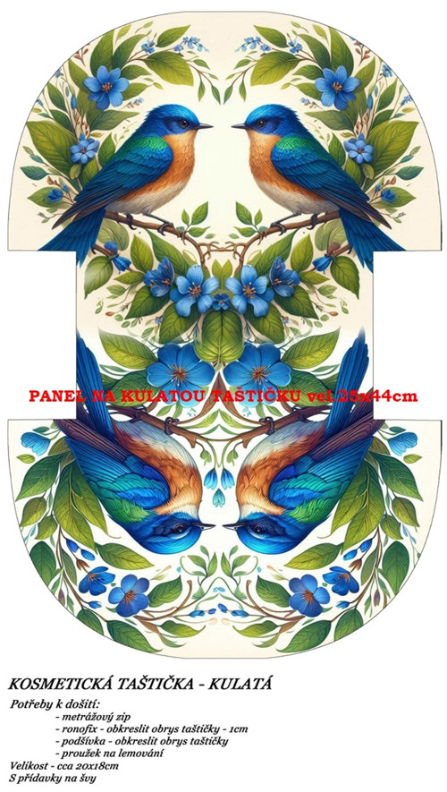 Panel na taštičku bavlna — foto 1