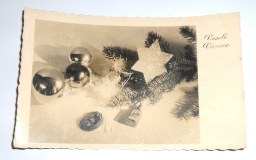 ČB vánoční POHLEDNICE, 1947 — foto 1