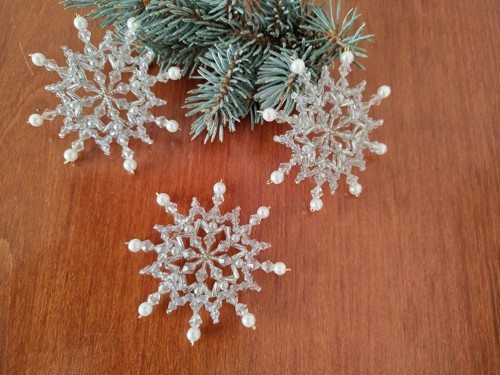 Bílostříbrná hvězda +-8cm č.2 — foto 1