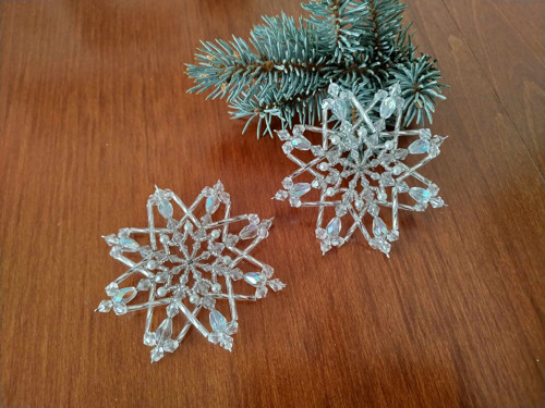 Bílostříbrná hvězda +- 9 cm č.1 — foto 1