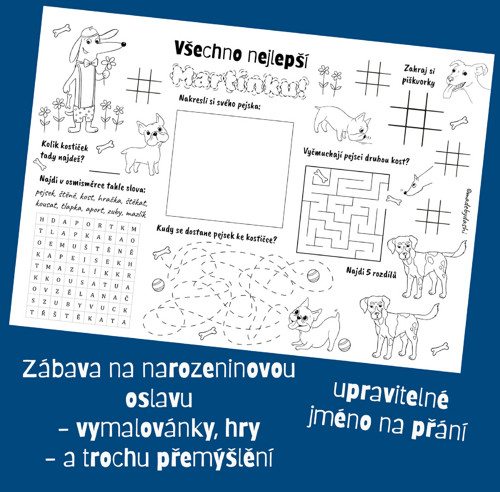 Zábava na dětskou oslavu - psí motiv