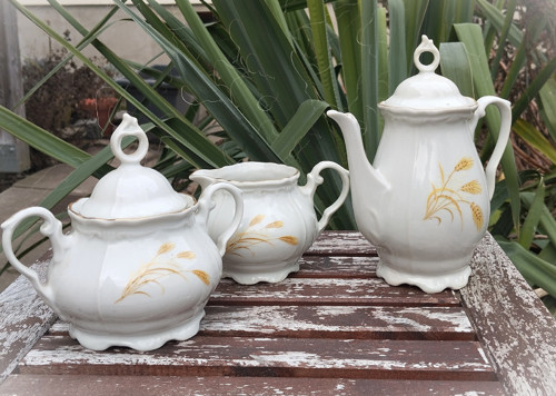 Vintage porcelánová konvice Zlatý klas