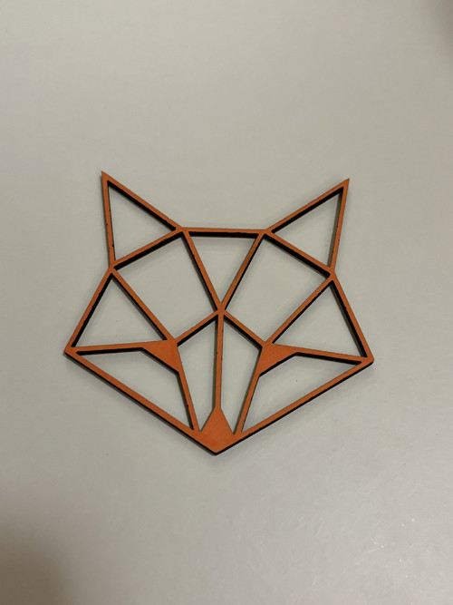 Dřevěný geometrický obraz LIŠKA