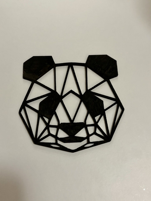 Dřevěný geometrický obraz PANDA