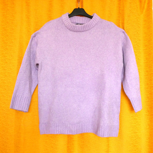 Svetr unisex teplý, vel M (muž), L/XL (žena), lila