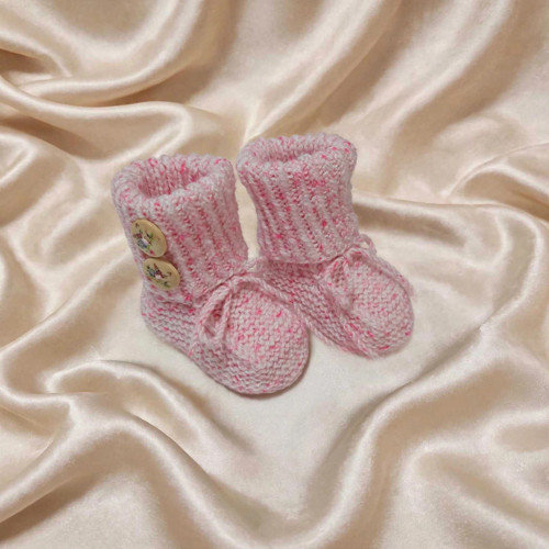 Pletené bačkůrky - 9 cm