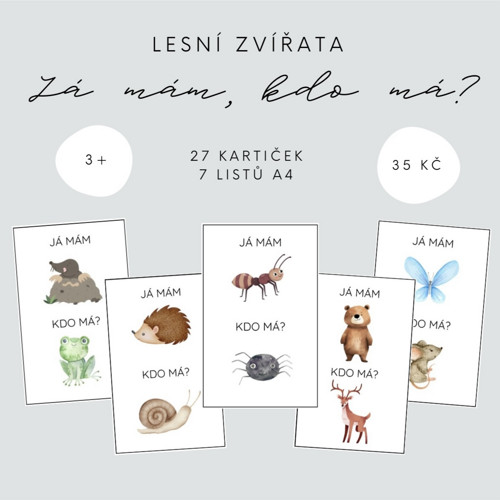 Já mám, kdo má? Lesní zvířata (PDF - tisk)
