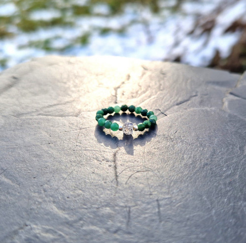 Diamant Pakimer*verdit*jihoafrický nefrit*prsten — foto 1