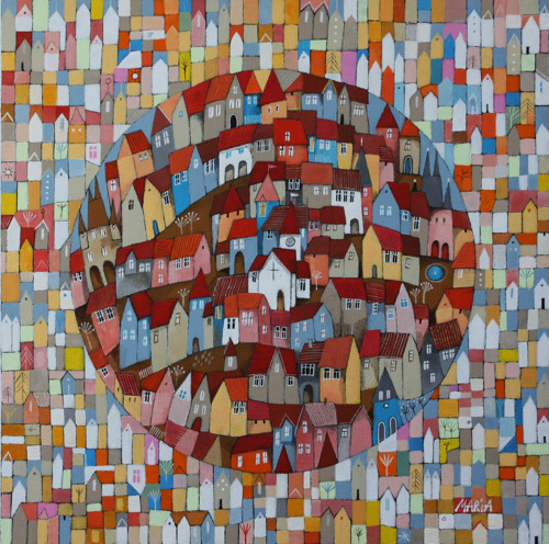 Centrum - Z řady městeček pod lupou V. 40x40cm