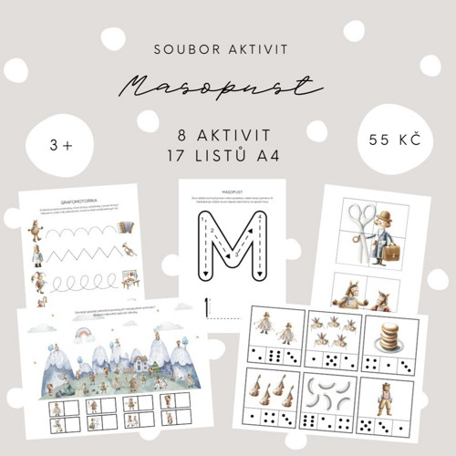 Soubor aktivit - masopust (PDF - tisk)