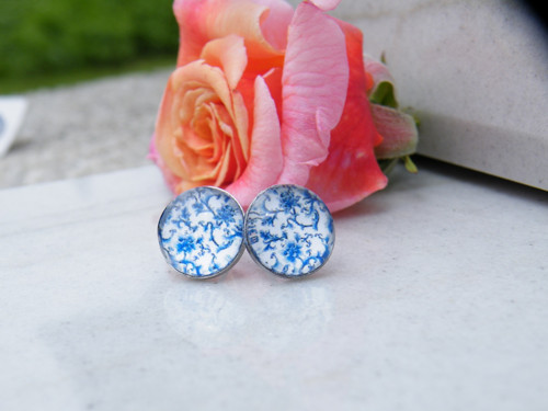 Stainless Steel puzety nízké lůžko - Folky blue 25