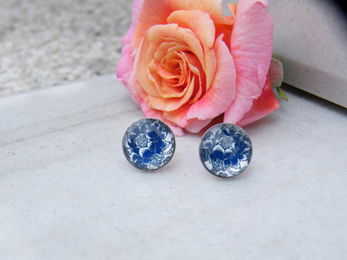 Stainless Steel puzety nízké lůžko - Folky blue 23