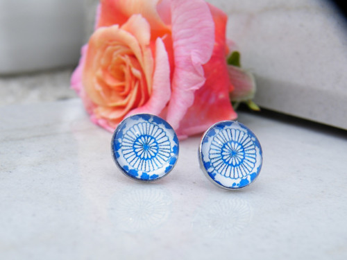 Stainless Steel puzety nízké lůžko - Folky blue 16
